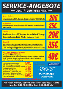 Skiservice Preise 25/26